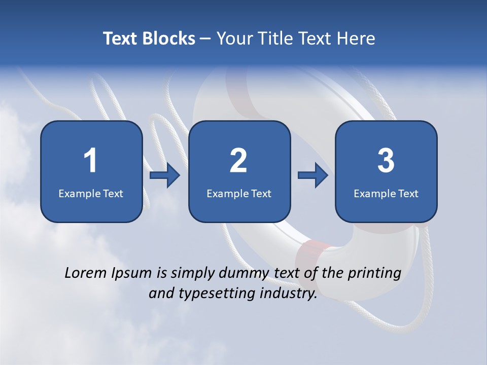 A Life Preserver Floating In The Air On A Cloudy Day PowerPoint Template