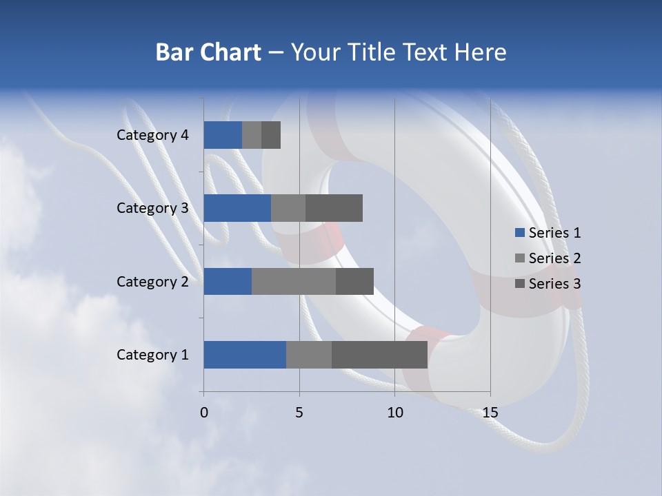 A Life Preserver Floating In The Air On A Cloudy Day PowerPoint Template