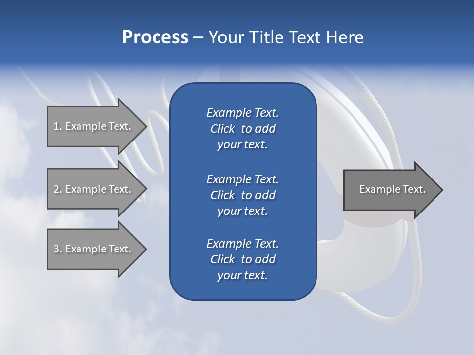 A Life Preserver Floating In The Air On A Cloudy Day PowerPoint Template