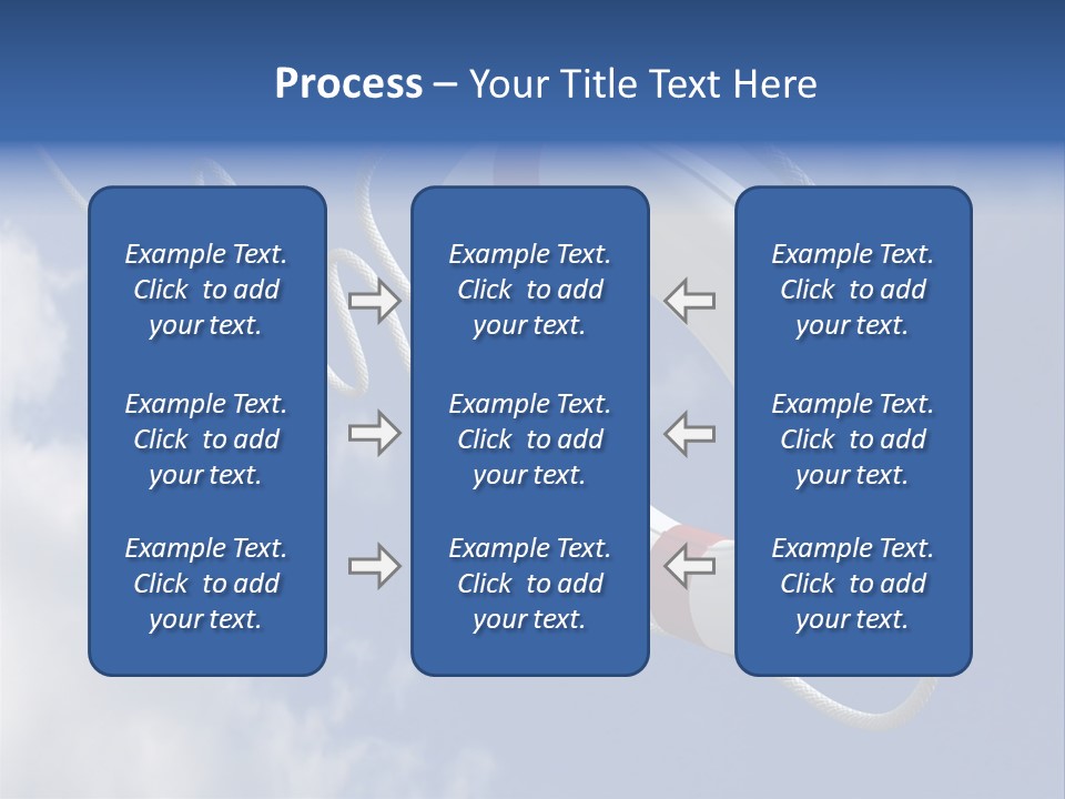 A Life Preserver Floating In The Air On A Cloudy Day PowerPoint Template