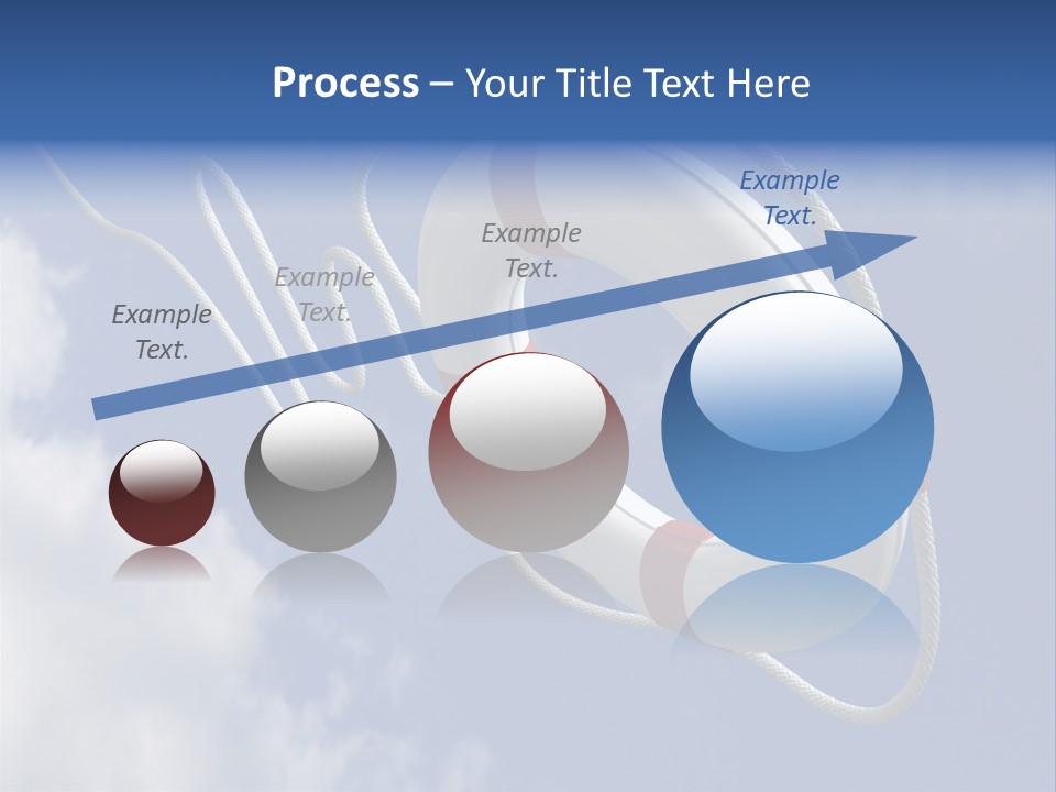 A Life Preserver Floating In The Air On A Cloudy Day PowerPoint Template