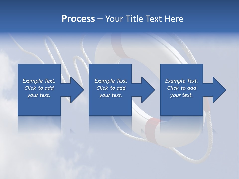 A Life Preserver Floating In The Air On A Cloudy Day PowerPoint Template