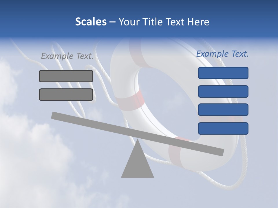 A Life Preserver Floating In The Air On A Cloudy Day PowerPoint Template