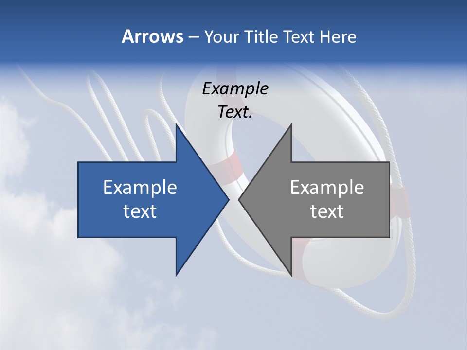 A Life Preserver Floating In The Air On A Cloudy Day PowerPoint Template