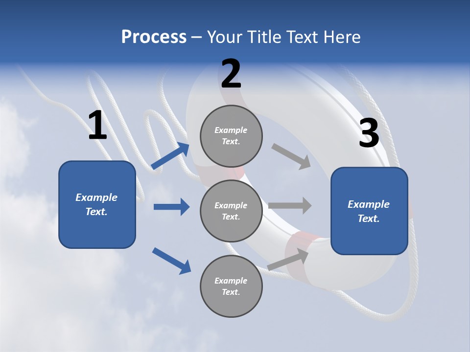 A Life Preserver Floating In The Air On A Cloudy Day PowerPoint Template