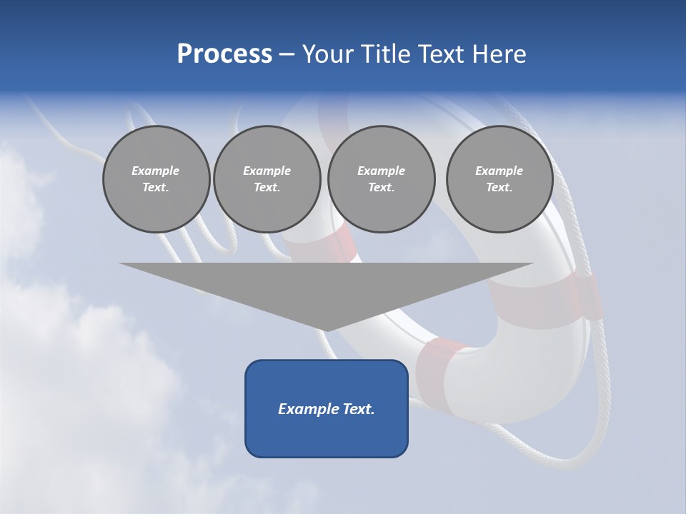 A Life Preserver Floating In The Air On A Cloudy Day PowerPoint Template