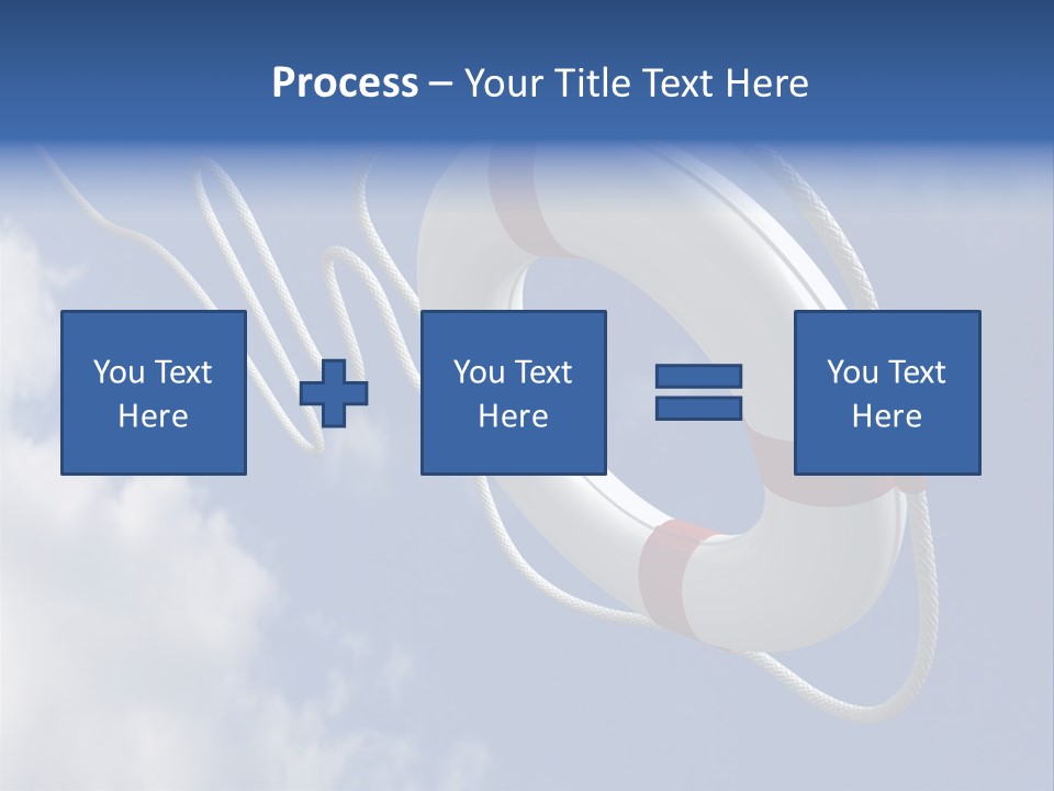 A Life Preserver Floating In The Air On A Cloudy Day PowerPoint Template