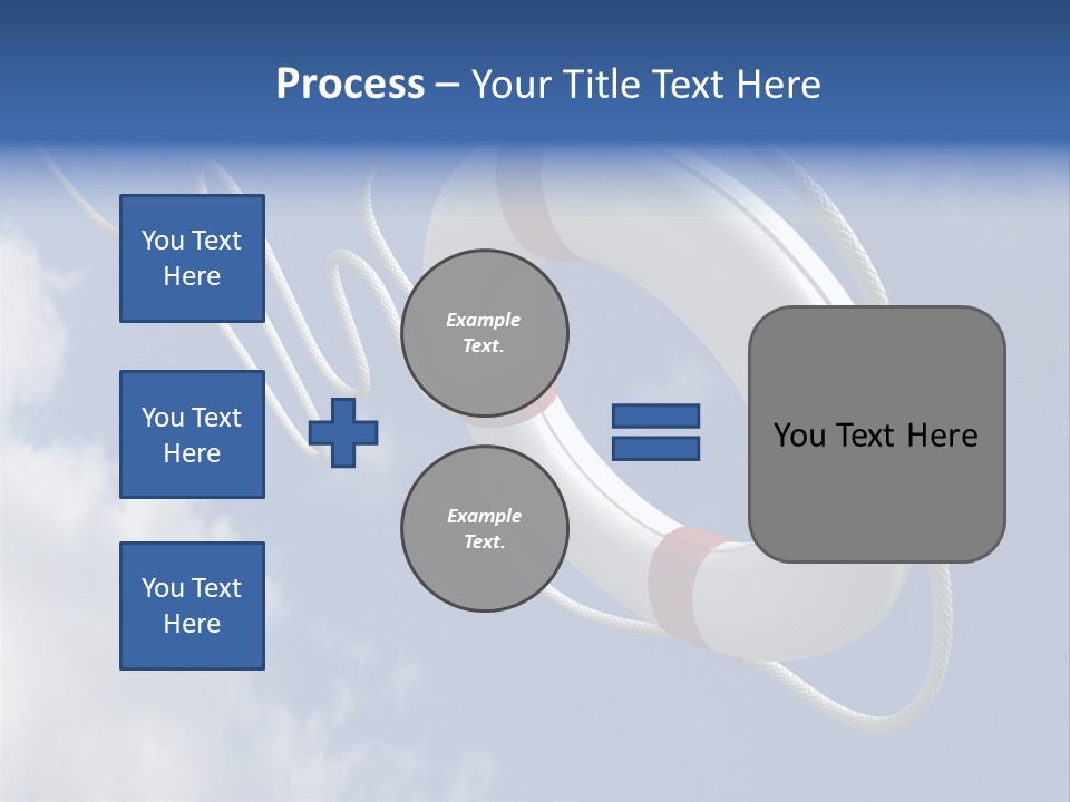 A Life Preserver Floating In The Air On A Cloudy Day PowerPoint Template