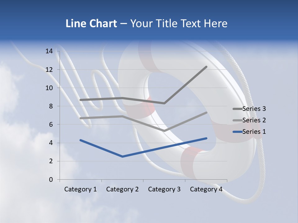 A Life Preserver Floating In The Air On A Cloudy Day PowerPoint Template