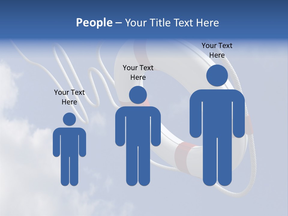 A Life Preserver Floating In The Air On A Cloudy Day PowerPoint Template