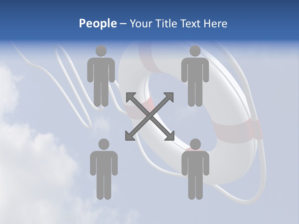 A Life Preserver Floating In The Air On A Cloudy Day PowerPoint Template