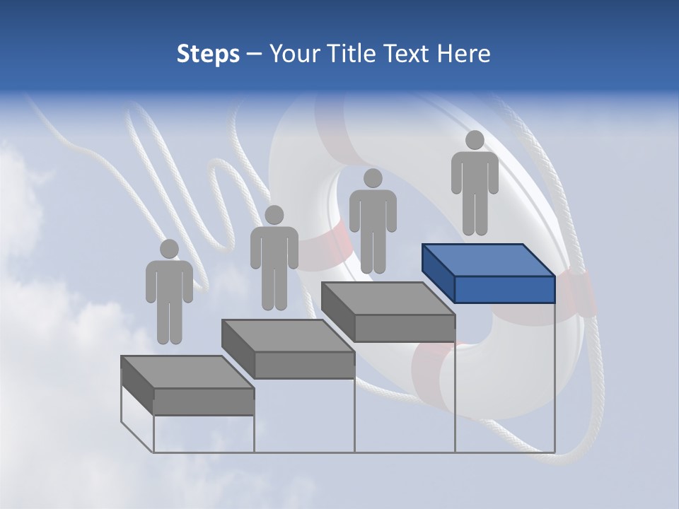 A Life Preserver Floating In The Air On A Cloudy Day PowerPoint Template