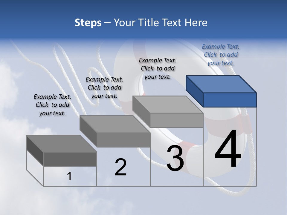 A Life Preserver Floating In The Air On A Cloudy Day PowerPoint Template