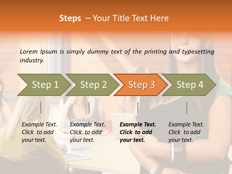 Horizontal Having Clothing PowerPoint Template