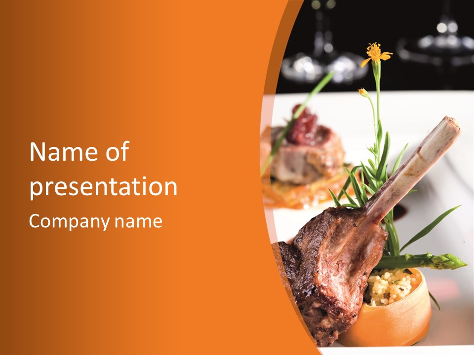 Restaurant Grill Meat PowerPoint Template