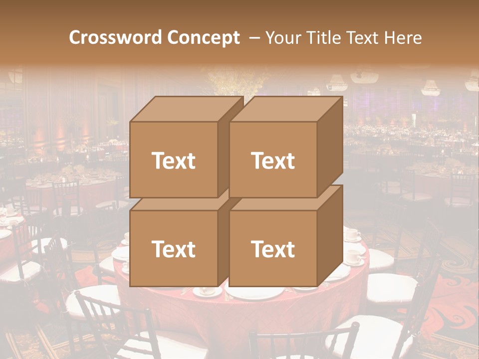 Celebration Chair Tablecloth PowerPoint Template