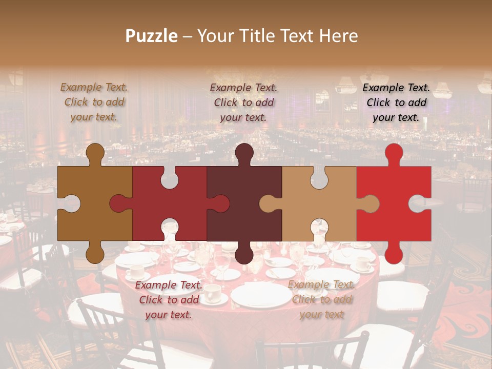 Celebration Chair Tablecloth PowerPoint Template