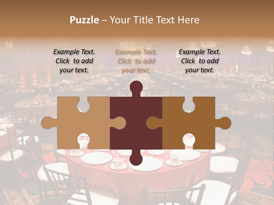 Celebration Chair Tablecloth PowerPoint Template