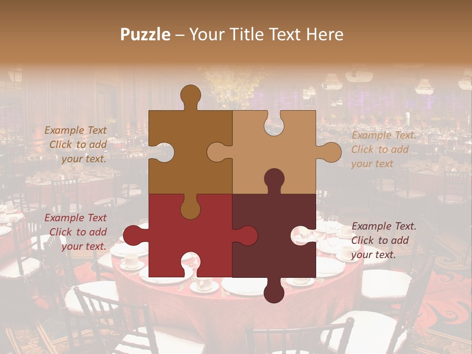 Celebration Chair Tablecloth PowerPoint Template
