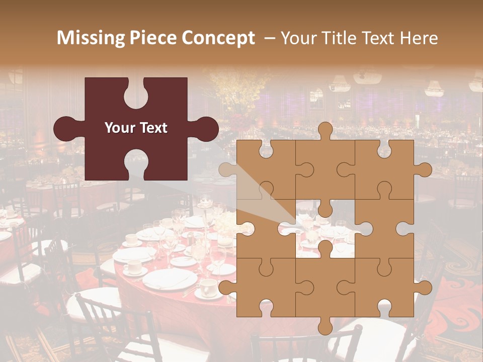 Celebration Chair Tablecloth PowerPoint Template