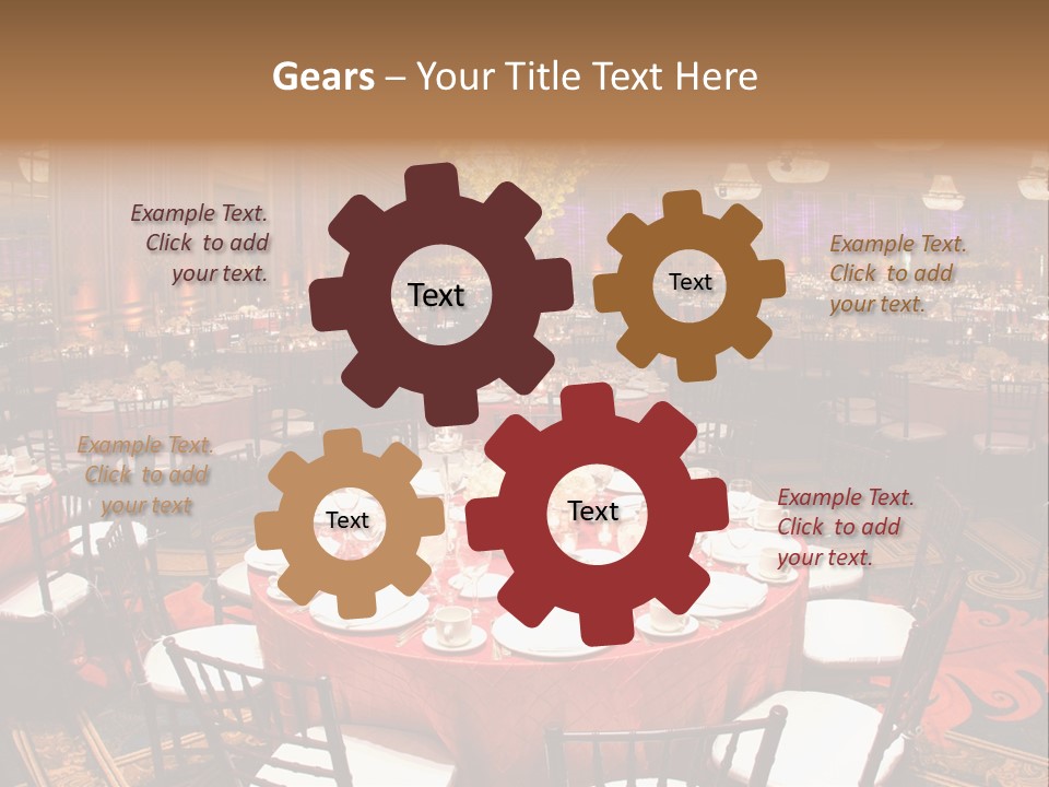Celebration Chair Tablecloth PowerPoint Template