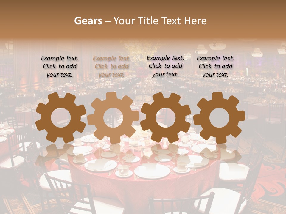 Celebration Chair Tablecloth PowerPoint Template