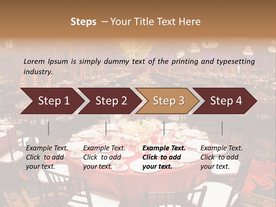 Celebration Chair Tablecloth PowerPoint Template