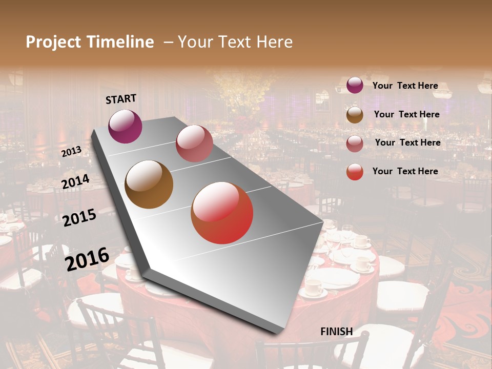 Celebration Chair Tablecloth PowerPoint Template
