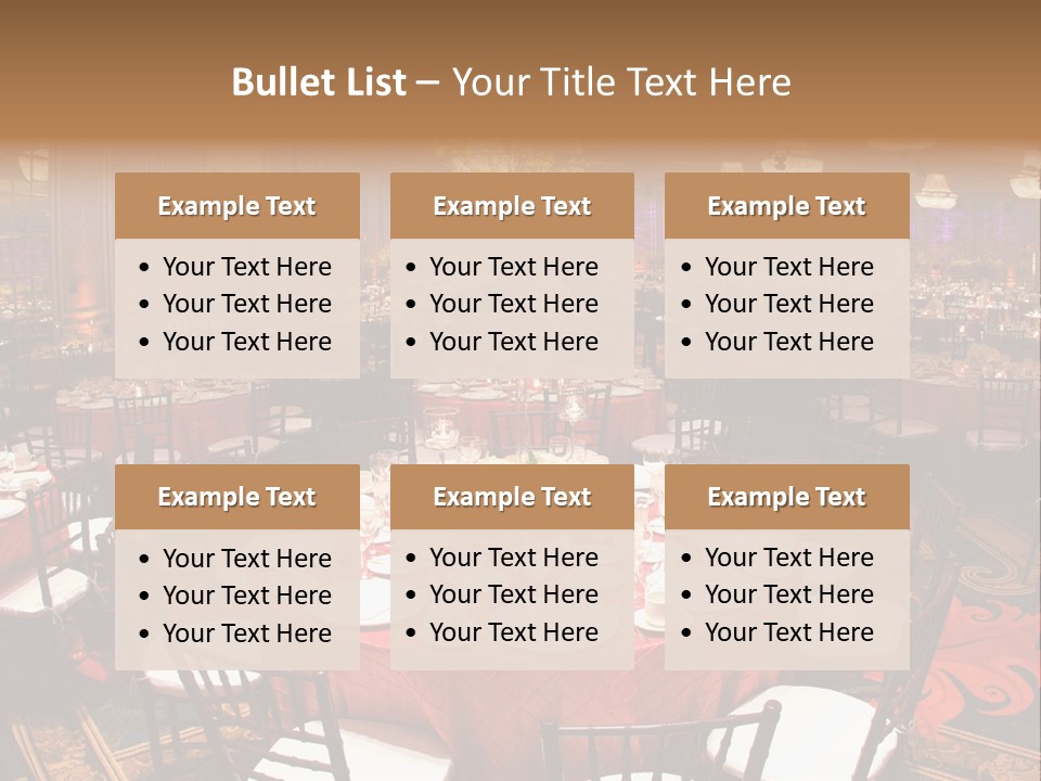 Celebration Chair Tablecloth PowerPoint Template