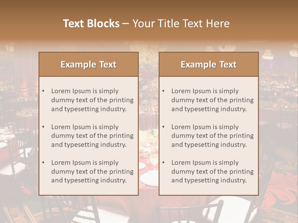 Celebration Chair Tablecloth PowerPoint Template