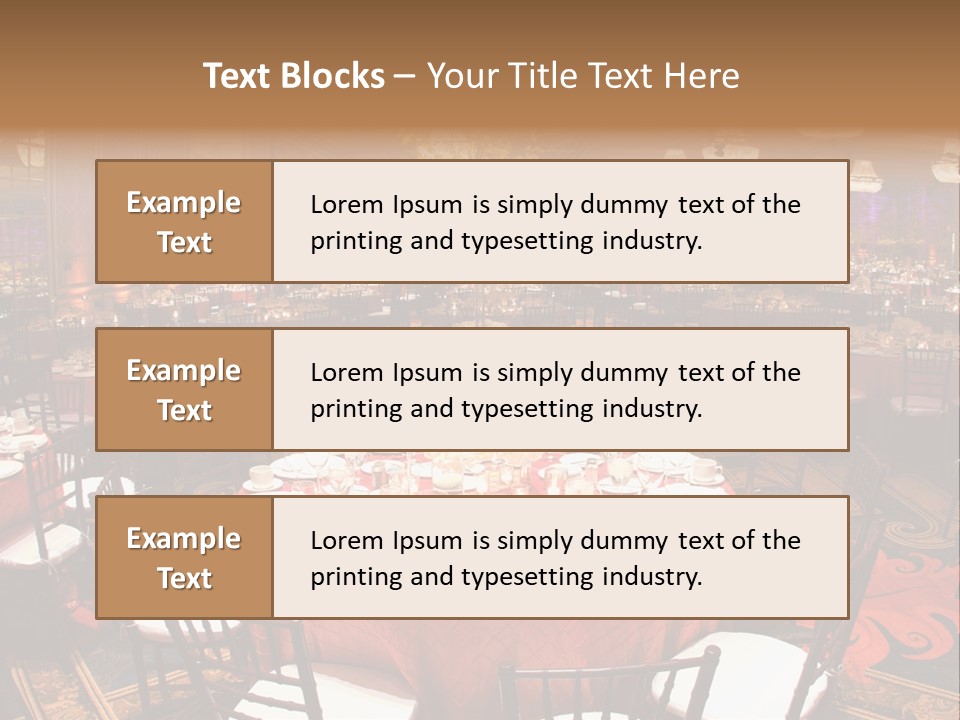 Celebration Chair Tablecloth PowerPoint Template