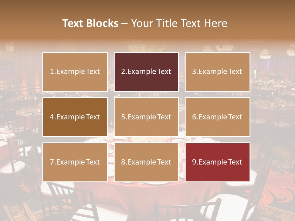 Celebration Chair Tablecloth PowerPoint Template