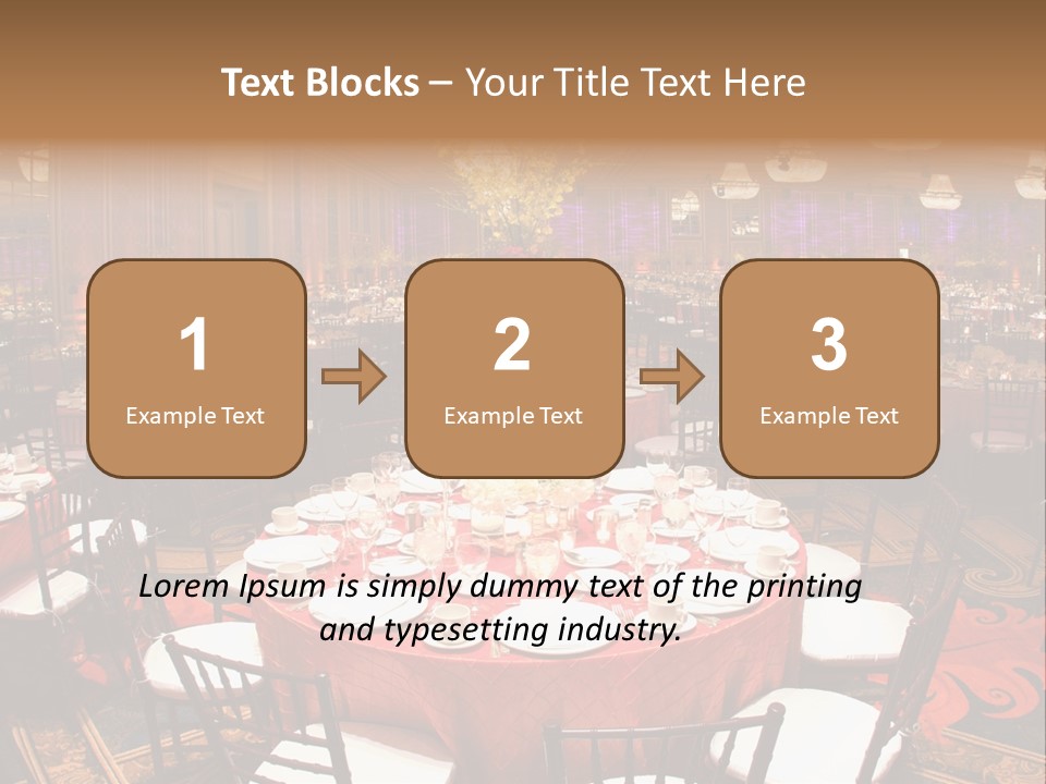 Celebration Chair Tablecloth PowerPoint Template