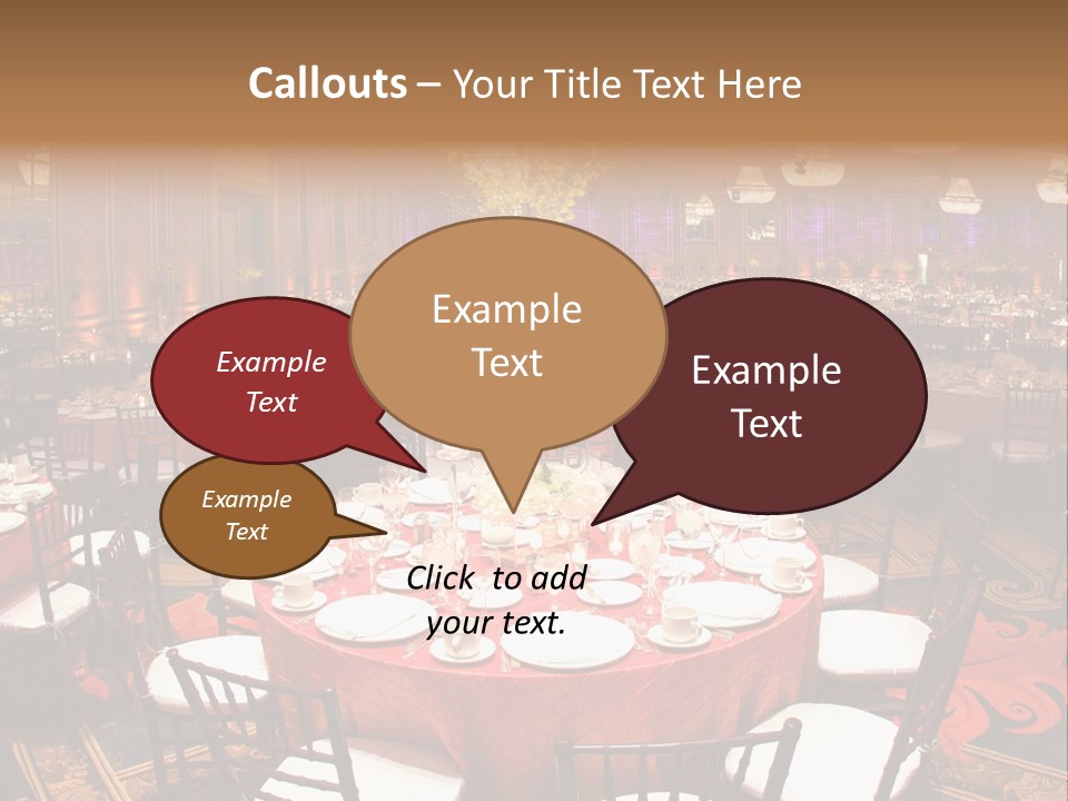 Celebration Chair Tablecloth PowerPoint Template