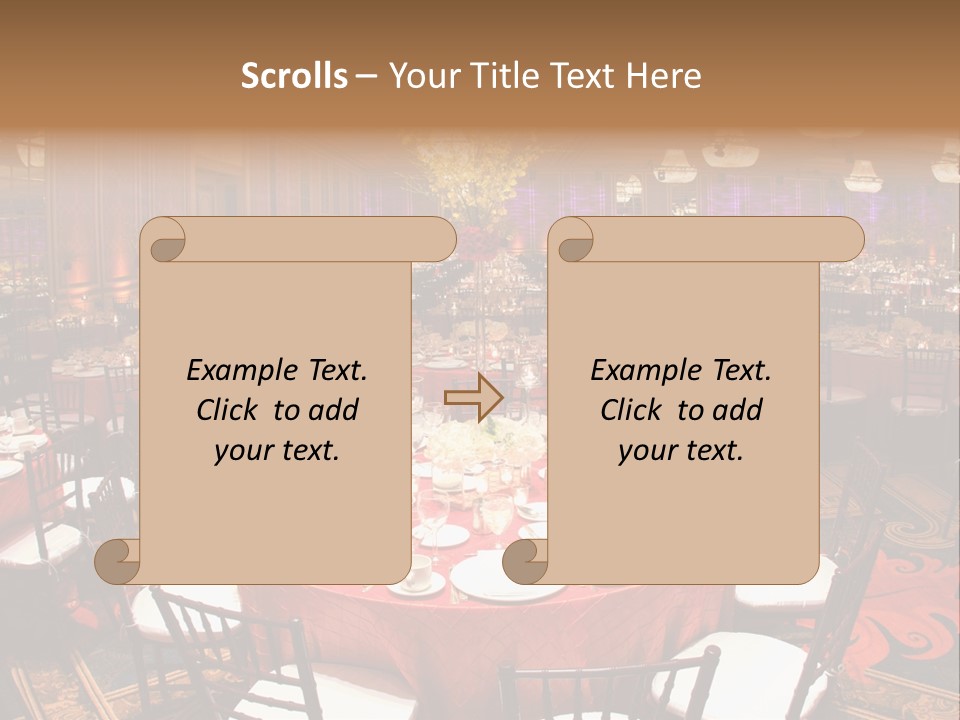 Celebration Chair Tablecloth PowerPoint Template