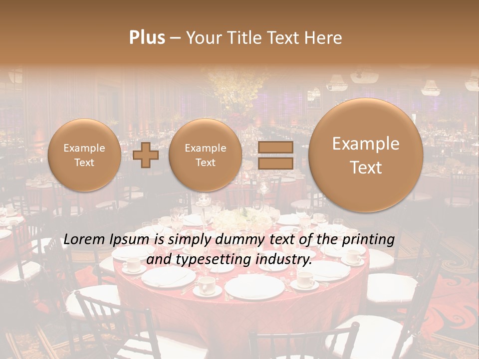 Celebration Chair Tablecloth PowerPoint Template