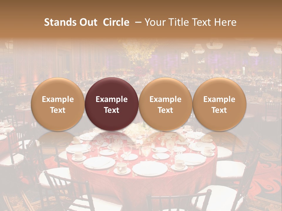 Celebration Chair Tablecloth PowerPoint Template