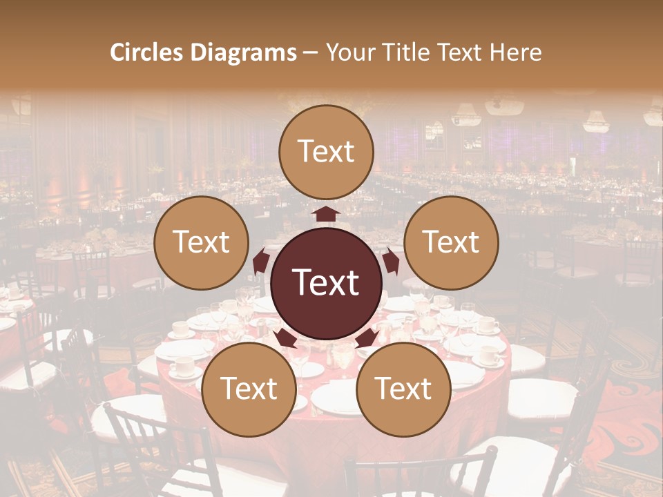 Celebration Chair Tablecloth PowerPoint Template