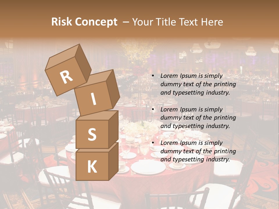 Celebration Chair Tablecloth PowerPoint Template