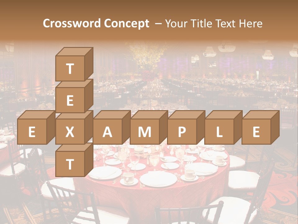 Celebration Chair Tablecloth PowerPoint Template