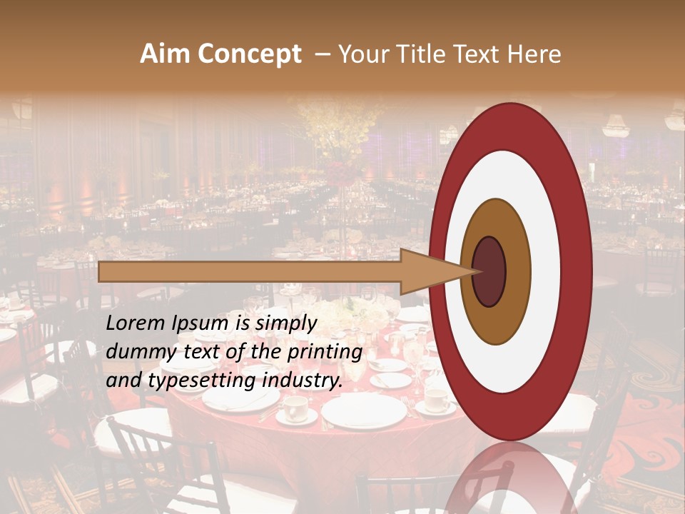 Celebration Chair Tablecloth PowerPoint Template
