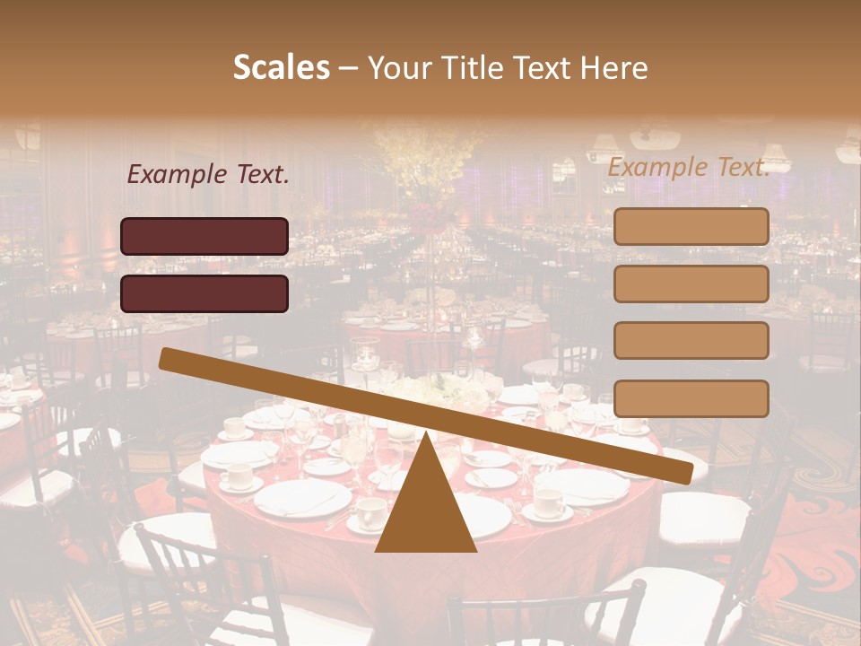 Celebration Chair Tablecloth PowerPoint Template