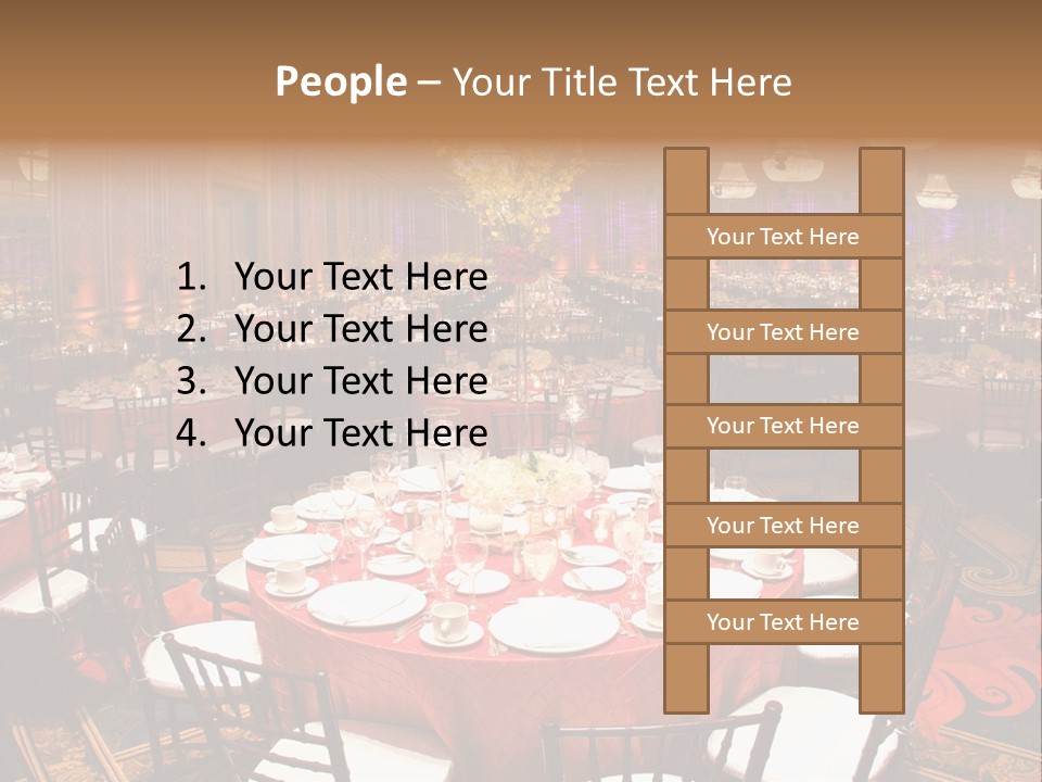 Celebration Chair Tablecloth PowerPoint Template