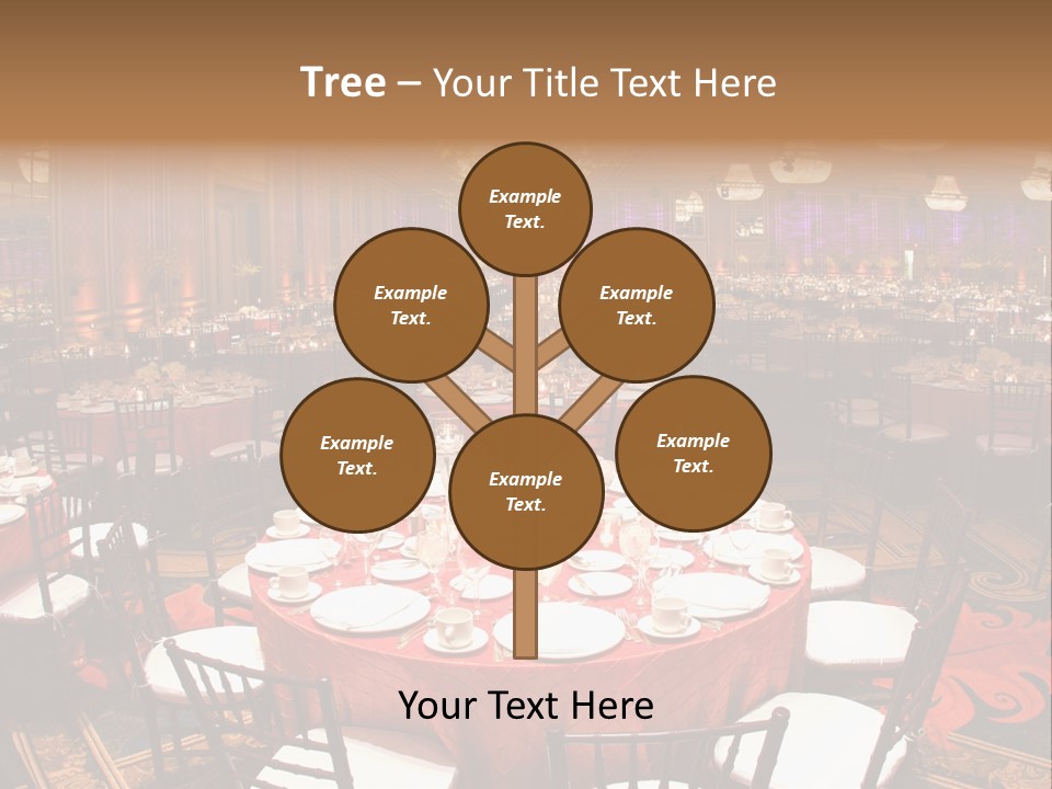 Celebration Chair Tablecloth PowerPoint Template