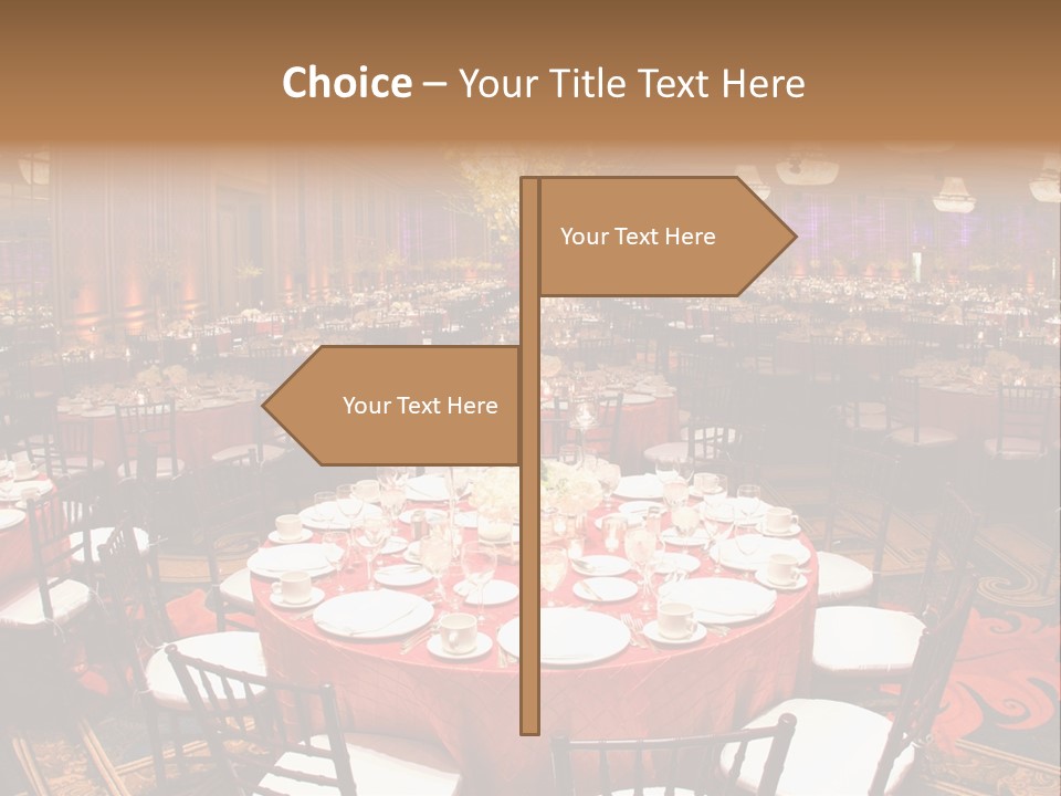 Celebration Chair Tablecloth PowerPoint Template