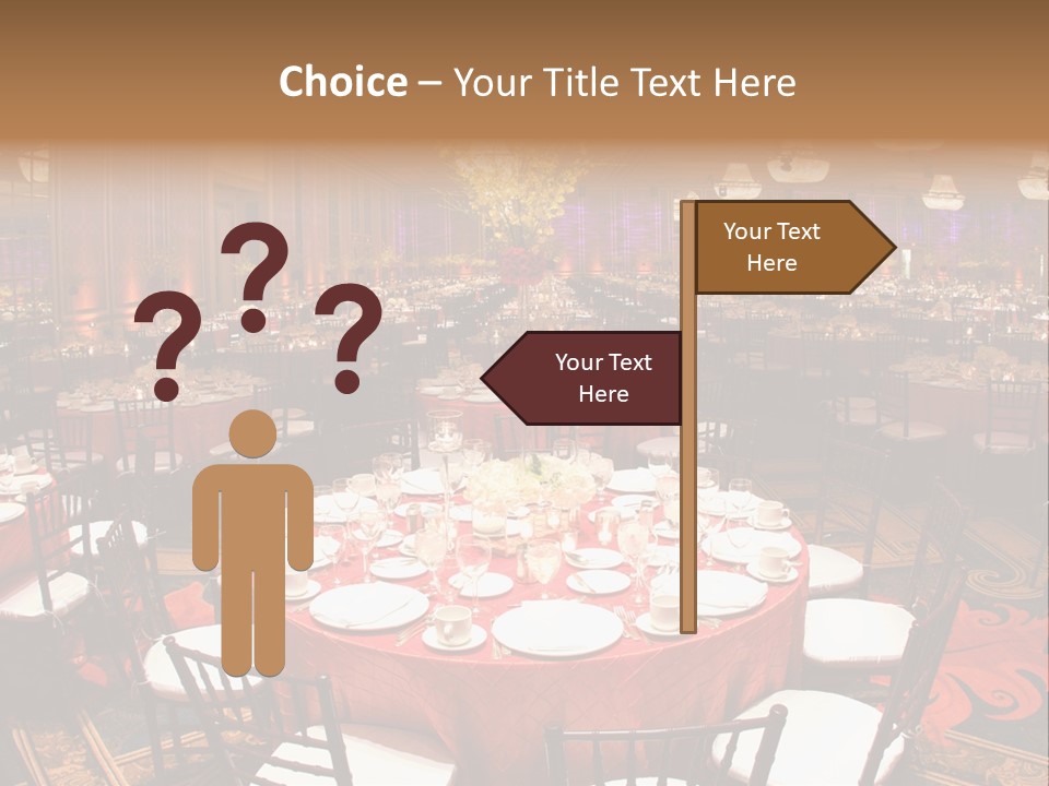 Celebration Chair Tablecloth PowerPoint Template