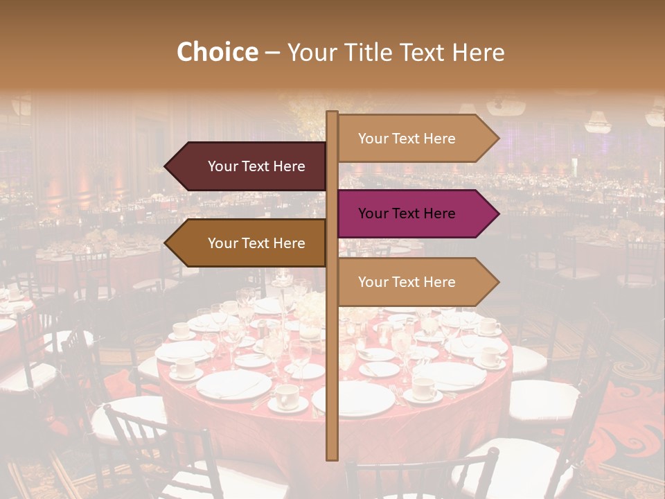 Celebration Chair Tablecloth PowerPoint Template