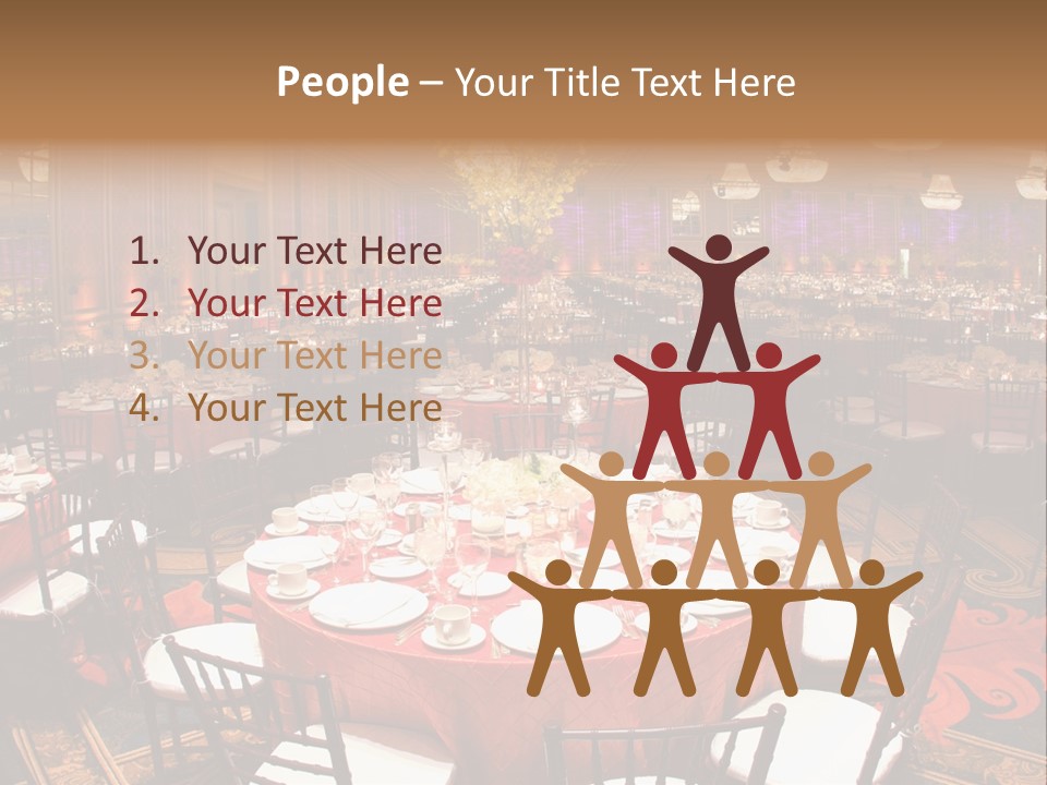 Celebration Chair Tablecloth PowerPoint Template