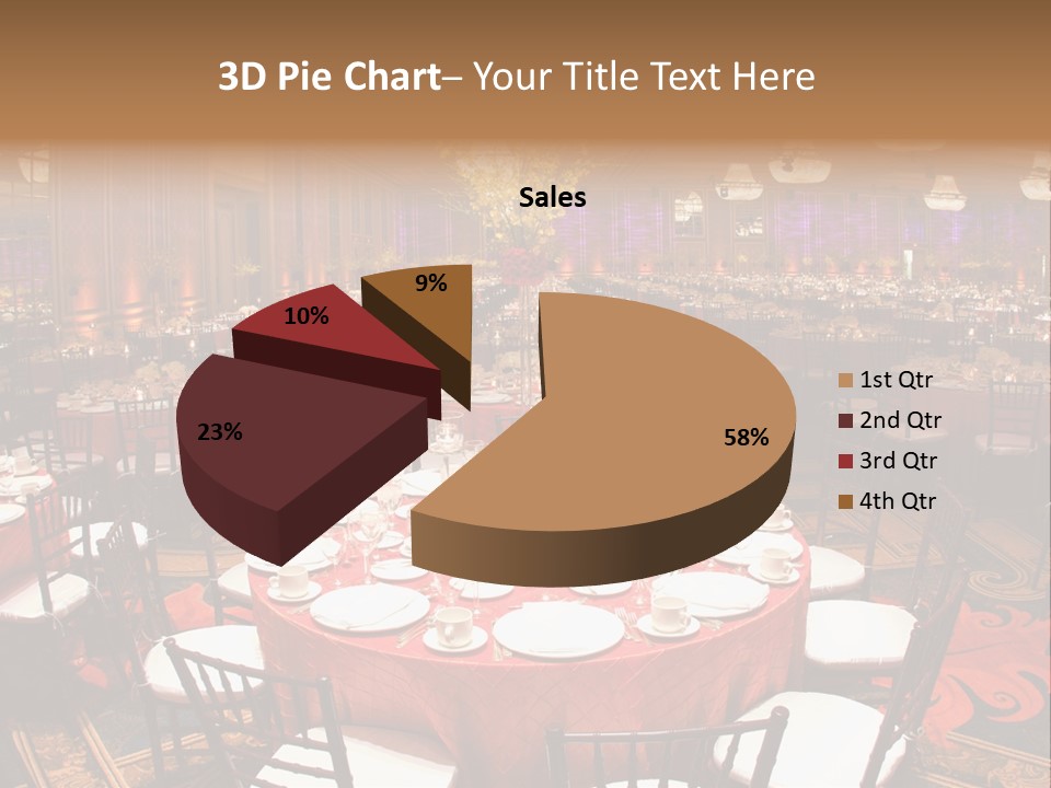 Celebration Chair Tablecloth PowerPoint Template