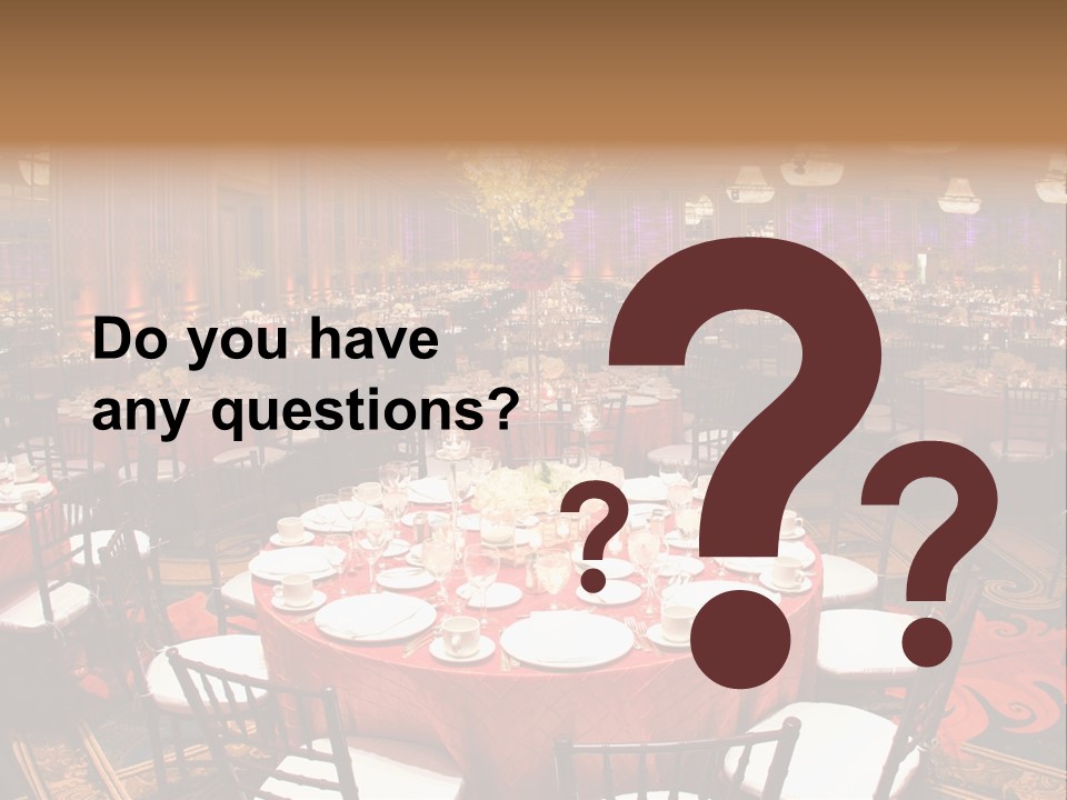 Celebration Chair Tablecloth PowerPoint Template